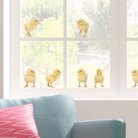 Stickerscape Easter Window Stickers (Little Chicks) | Easter Window Decal, Spring Window Decor, Spring Window Stickers | Easy to Apply, Cleanly Removable and Repositionable
