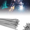 Tandefio 50pcs Low Temperature Universal Welding Rod Sticks Metal Melt Low Melt Solder Pipe Tools Electrode Aluminum Rod for Stainless Steel Iron, Beginner and Pro (13 Inch)