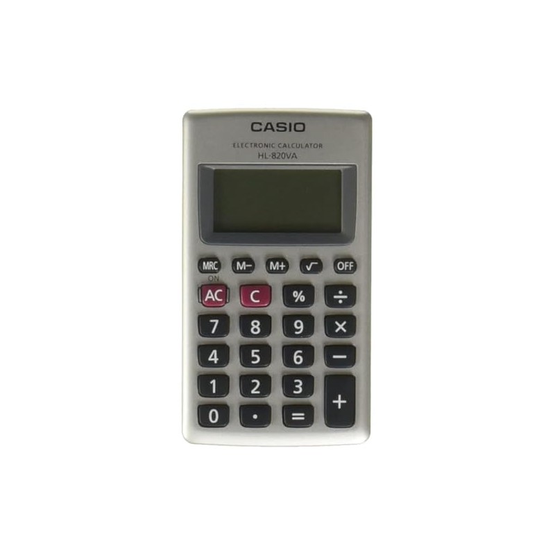 Casio HL-820VA-S-MH Calculadora Portable, 8 Dígitos, Operaciones Básicas