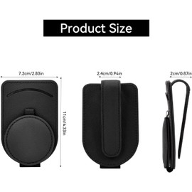 2PCS Soporte para Gafas de Coche,Soporte Universal de Gafas de Sol de Visera de Coche, Clip Soporte Magnético de Anteojos de Sol, PU Cuero Pare Portagafas de Coche para Vasos (Negro x 2)