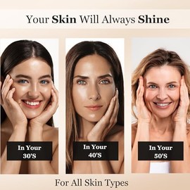 Suero facial calmante e hidratación profunda con CoQ10 hialurónico, vitamina B, vitamina C y manzanilla | Suero facial para pieles sensibles, 1 floz no graso