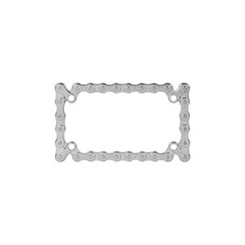 GG Grand General 60396 Chrome Motorcycle License Plate Frame, Bike Chain, 4 Holes
