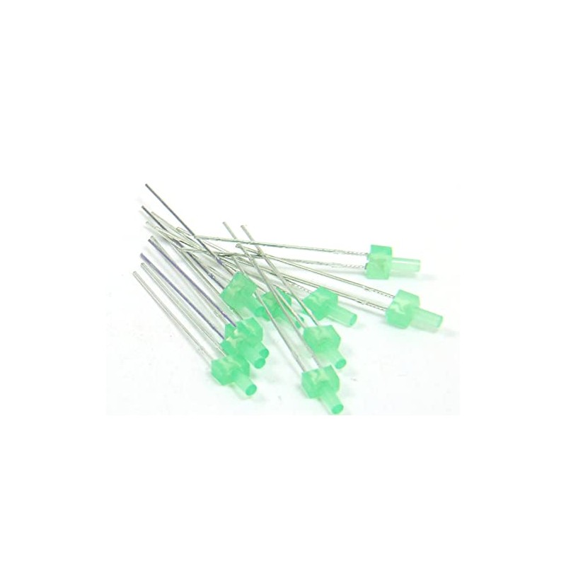 POPESQ® Pack of 10 x LED 2 mm Green #A5051