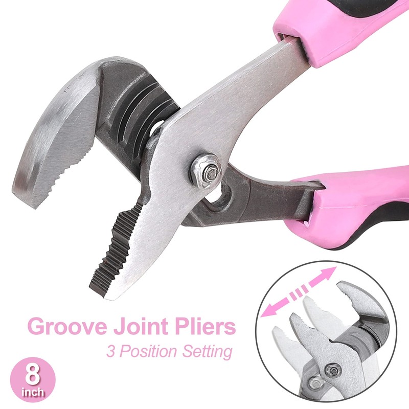 FASTPRO 7-Piece Pink Tool Kit, Household Tool Set for women,