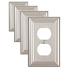 ZILLSEA Decorative Framed Design Switch Plates Outlet Covers, Duable Metal