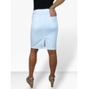 Ladies Heavy Cotton Denim Pencil Skirt Casual 8-18, White