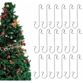 Christmas Ornament Hooks Hangers, 100pcs Hooks for Christmas Decorations with Storage Box Perfect for Art Craft Christmas Tree & Home Party Decorations - Silver