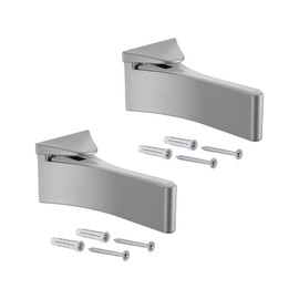 Gedotec Design Shelf Bracket – Wall Shelf Made of Metal – Silver Anodised | Pack of 2 - Shelf Brackets Heavy Duty | MAFOS | Shelf Thickness 6-30 mm | Shelf Support with Load Capacity up to 50 kg |