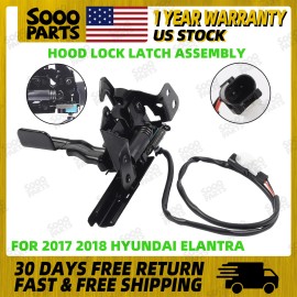 SOOOPARTS Hood Lock Latch Assembly for 2017-2018 Hyundai Elantra Sedan 2.0L 81130F2010