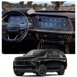 CDEFG 4PCS for 2025 Chevy Tahoe Suburban Screen Protector Compatible with 2025 Chevy Tahoe Suburban 17.7-inch Touch Screen & 11-Inch Dash Screen Protector 2025 Tahoe Suburban Accessories HD Clear