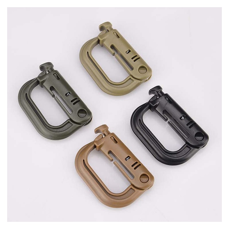 Holesto Plastic Carabiner - Tactical Carabiner Clip Black - Durable