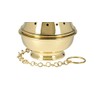Sudbury Brass Round Single Chain Hanging Censer, 8 Inch