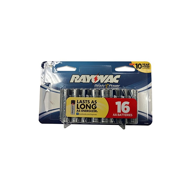 Rayovac 16 Pack Aa Batteries E-E51782 16 Pack Aa Batteries