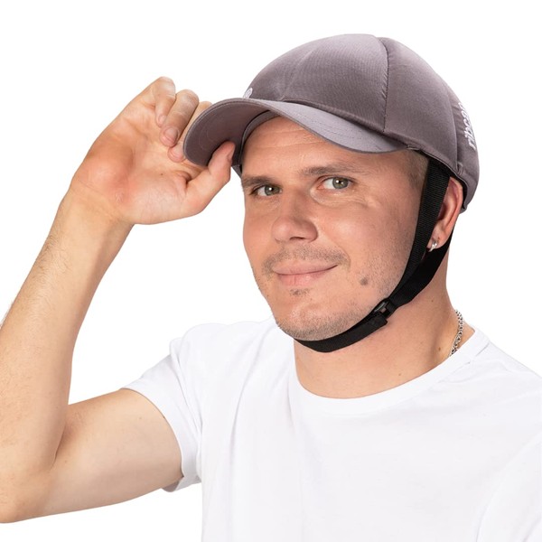 Ribcap Baseball Cap Medical Grade Protective Helmet | Platin | Large - Extra Large (Head Circumference 23-26") | Soft Helmet for Epilepsy | Protective Helmet for Seizures | Fashionable & No Stigma