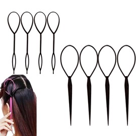 DERRON Hair Arrangement Stick, Large, 2 Types, 8 Piece Set, Hair Styling Tool, Bun Hair Styling, Multifunctional, For Beginners and Professionals, Salon Home Use, Women's, Black