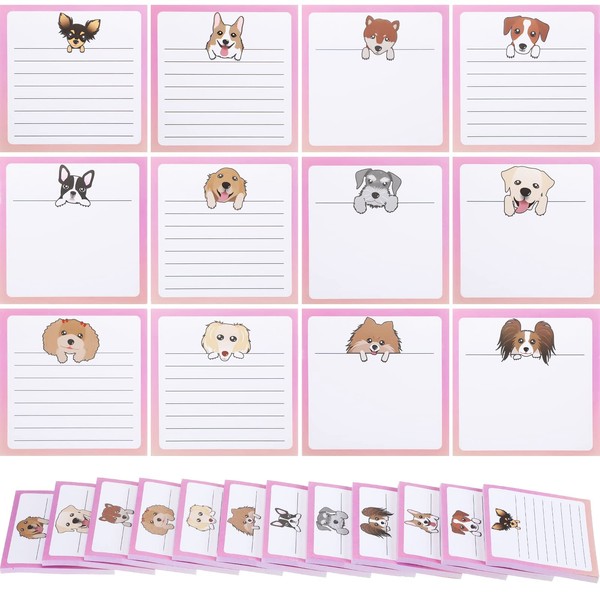 Handepo 12 Pack Dog Cat Notepad Small to Do List