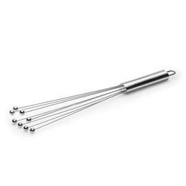 thermohauser Whisk (stainless steel), 35.0 cm length, with metal handle and hanger, 8 wires