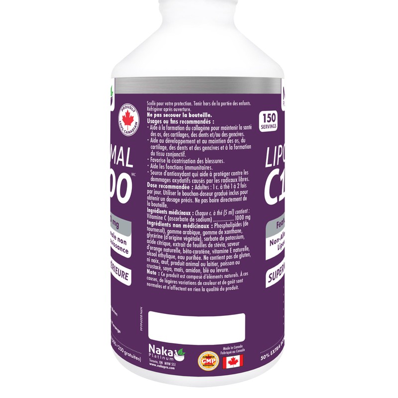 NAKA Naka Platinum LIPOSOMAL C1000 Non-Allergen High Potency Vitamin C