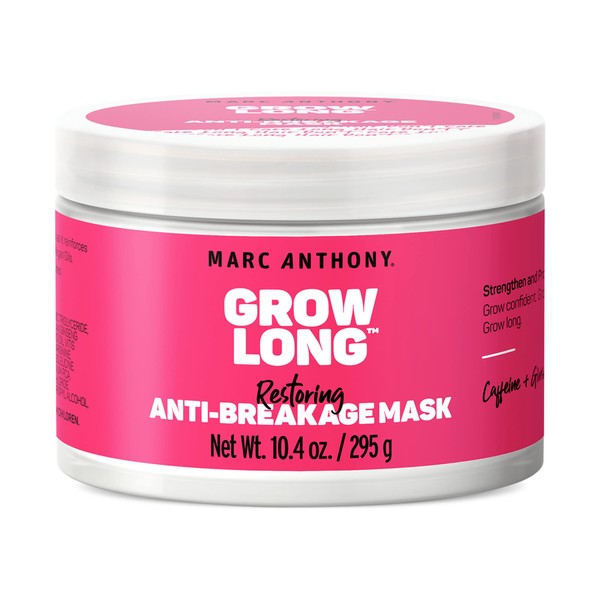 Marc Anthony Deep Conditioning Hair Mask for Dry & Damaged Hair, Grow Long Biotin - Argan Oil, Caffeine & Keratin Anti-Frizz Leave-In Repair Treatment For Split Ends & Breakage