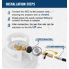 CALPOSE Propane Regulator with Quick Connect Fittings and ON/Off Valve