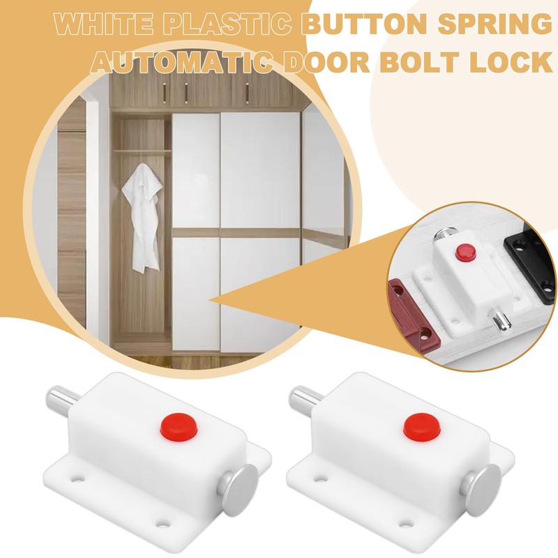 LT Easiyl Pack of 4 White Plastic Door Latch with