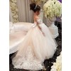 Magicdress Princess Long Flower Girls Lace Dresses Kids Wedding First