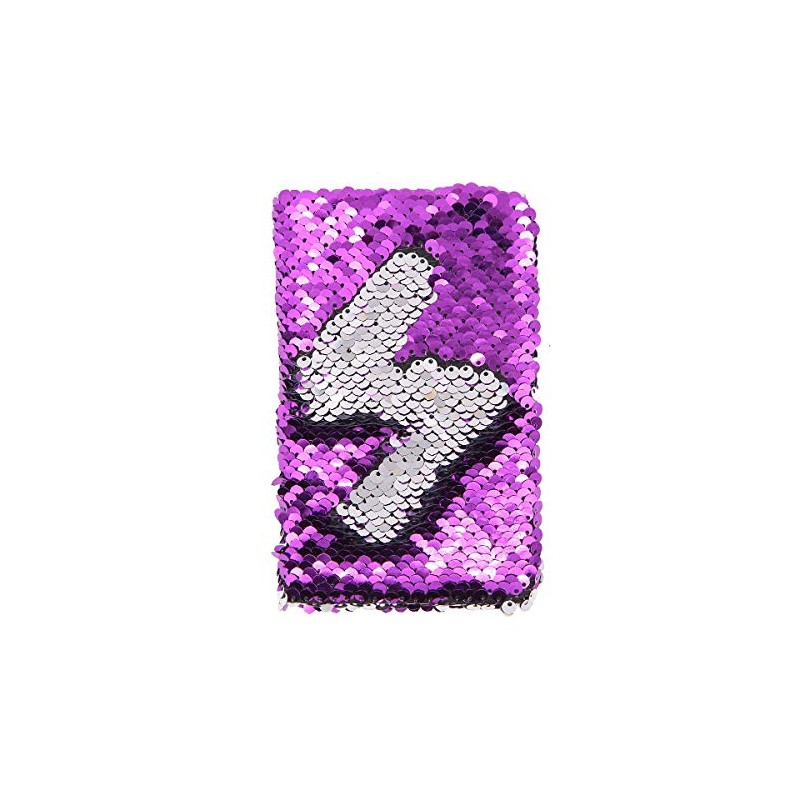 A6 Reversible Sequin Glitter Sparkly Notebook Diary Purple