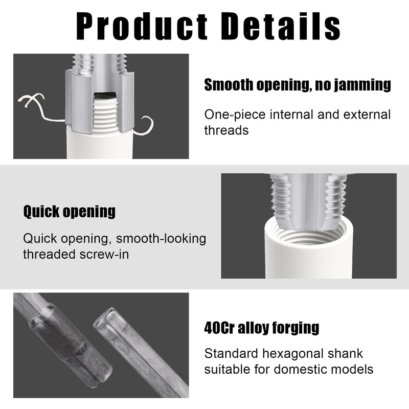 BOXOB 2-in-1 PVC Plastic Pipe Threader Kit, Integrated Internal &