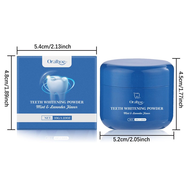 Purely White Deluxe Teeth Powder, Teeth Whitening Powder, Mint (1PC)