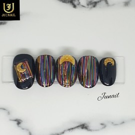 Jazz Cafe Handmade Nail Tips - Short Straight Coffin / 재즈까페 수제네일팁 - 숏일자형코핀