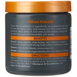 Cantu Mens Cream Pomade 8 Ounce Jar (236ml) (Pack of 3)