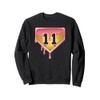 Fastpitch Softball #11 Home Plate Drip Slime Number Eleven Sweatshirt