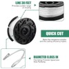 EZONEDEAL (3Pcs) 30ft Weed Eater String Replacement Multi-Purpose 0.065 String