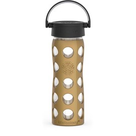 LIFEFACTORY 16oz Hydration Bottle with Classic Cap - Gold