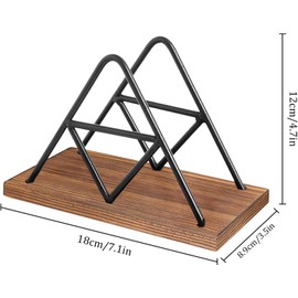 Napkin Holder, Metal Napkin Holder, Wooden Napkin Holder, Rustproof Napkin Holder, Triangular Napkin Holder, Kitchen, Dining Table