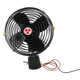 12V Car Fan, Heavy Duty Metal Blades with Quiet, Fuel Efficient for SUVs, Trucks, RVs, Boats, Buses (6 Inch)