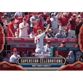 2016 Topps Opening Day Superstar Celebrations #SC-1 Mike Trout Baseball Card