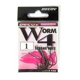 Decoy Worm 4 Strong Wire Hook with Keeper 2-barb-bk Size 1 (0324)