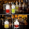 QWORK Glass Bitters Bottles Set of 6, Zinc Alloy Dash