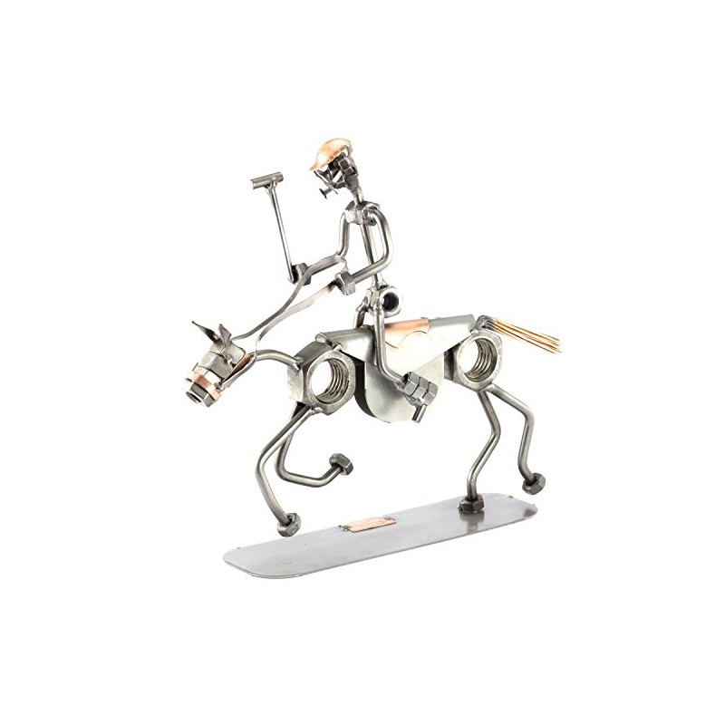 Steelman24 I Nuts and bolts sculpture Polo Player I Handmade