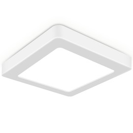 LED Flush Mount Ceiling Light, 11.61 Inch 24W 6500K Hardwire Light Fixture, 230W Equivalent 1.26In Thin Square White Lamp for Living room Kitchen Porch Bedroom Hallway Basement, Non-dimmable 1 Pack