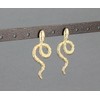 Gold Snake Earrings Asp Cleopatra Toga Serpent Post Stud Dangle