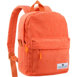 Tinyloaders Women's Corduroy Daypack Corduroy Backpack Leisure Backpack Leisure City Bag Work School Small City Backpack Travel Hiking, orange