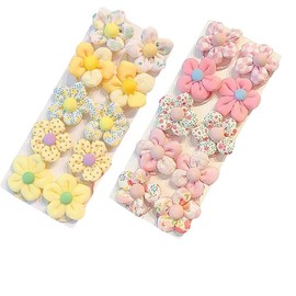 Linyongc Toddler Hair Ties, 20pcs Flower Elastic Hair Ties, Cute Flower Scrunchies for Baby Girl, Multicolor, 0.2 Count