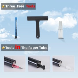 LOVADA Window Film 23.6" x 78.7" Window Film for Ultimate Privacy and Sun Blocking Room Darkening Tinted Film Removable Static Cling Black Film for Home, Garages and RVs