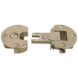 Rockler Small Hinges - Concealed Fall Flap Adjustable Hinges Perfect for Computer Desk – Plated Nickel Cabinet Hinges Soft Close - Computer Table Hinge Travels 900 to Produce Flat Surface Flush