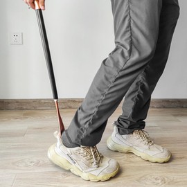 FONHERILI Shoe Horn Long Handle for Men Women Shoehorn for Seniors (Gold & Black, 24")