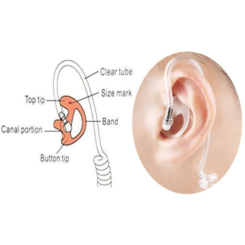 AIRSN Earmold audífonos para Kits de Audio de Tubo de