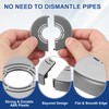 uxcell Wall Split Flange, 2 Pcs 70x25 mm - Cuttable