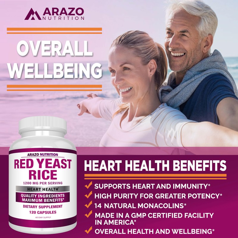 Arazo Nutrition Red Yeast Rice Extract 1200 MG – Citrinin